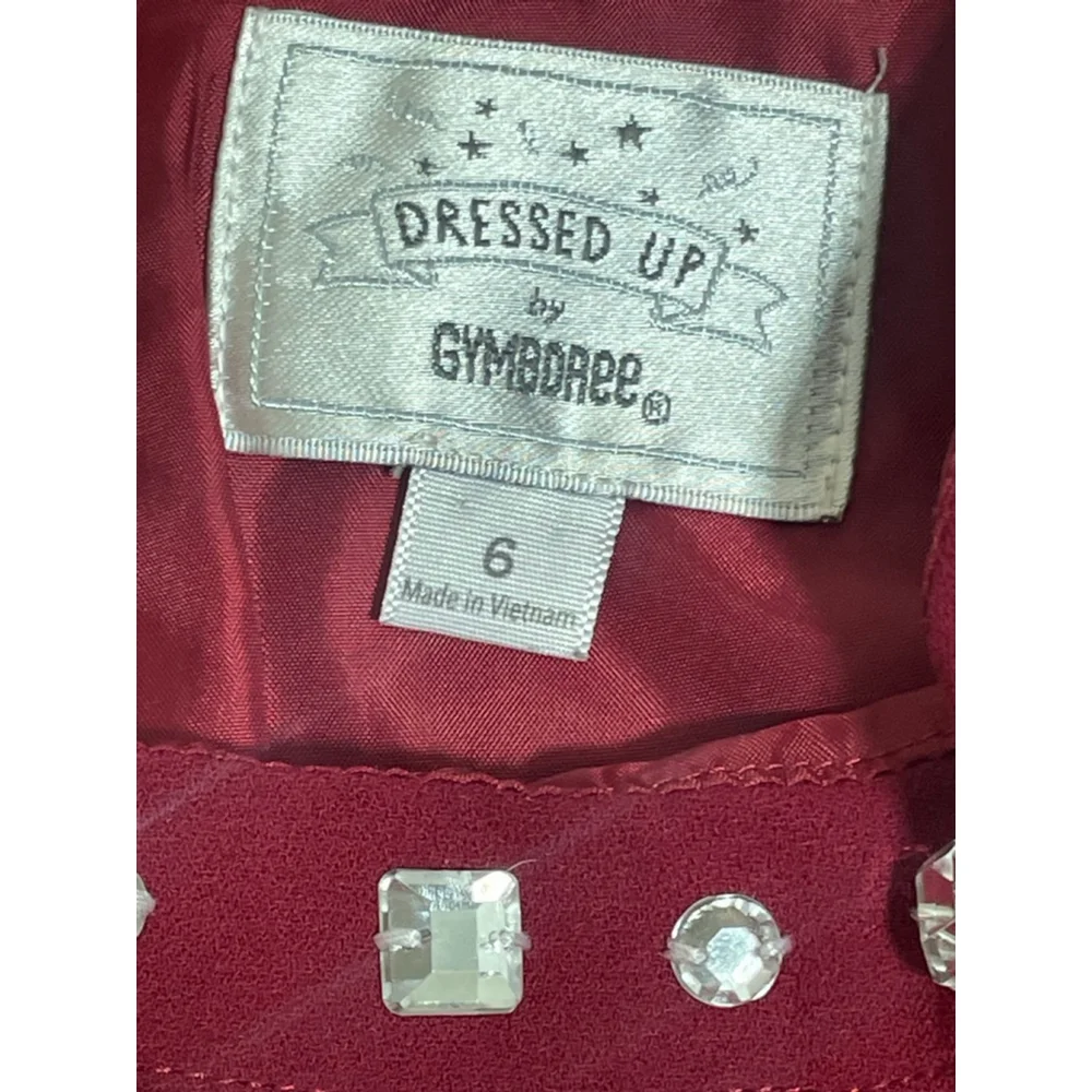 Girls Gymboree “All Dressed Up” size 6 Red Embellished Romper